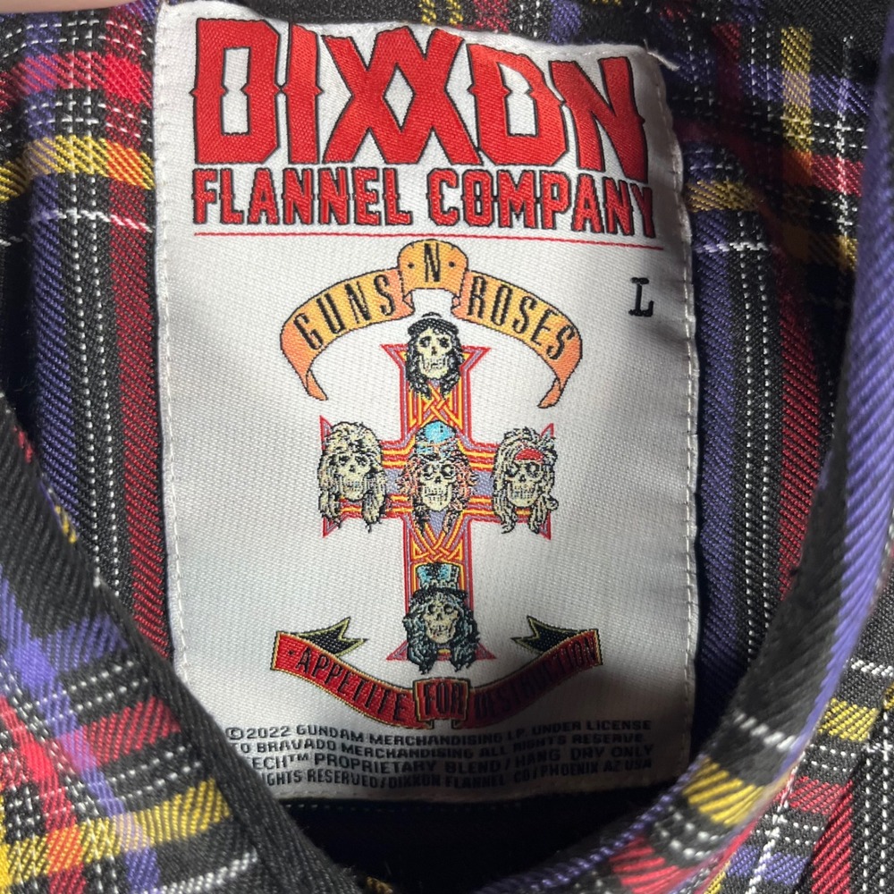 Dixxon Flannel Co Guns N Roses Shirt Women L Black Appetite For Destruction - Picture 2 of 8